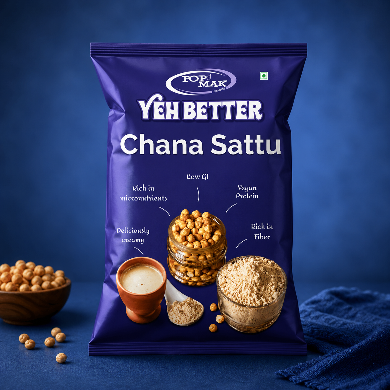 Chana Sattu Powder - 500 G | 100% Natural, Gluten-Free & High Protein