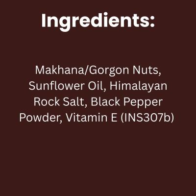 POPMAK Roasted & Flavoured Makhana – Black Pepper & Himalayan Salt (80g) | Healthy Snack | Gorgon Nuts