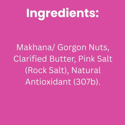 POPMAK Roasted Flavoured Makhana – Pink Salt with Desi Ghee (55g) | Healthy Snack | Fox Nuts