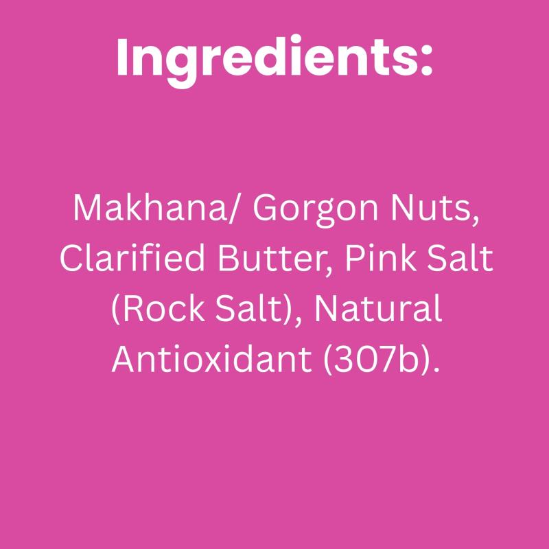 POPMAK Roasted Flavoured Makhana – Pink Salt with Desi Ghee (55g) | Healthy Snack | Fox Nuts