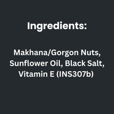 POPMAK Roasted & Flavoured Makhana – Black Salt (55g) | Guilt free, Healthy Snack | Fox Nuts