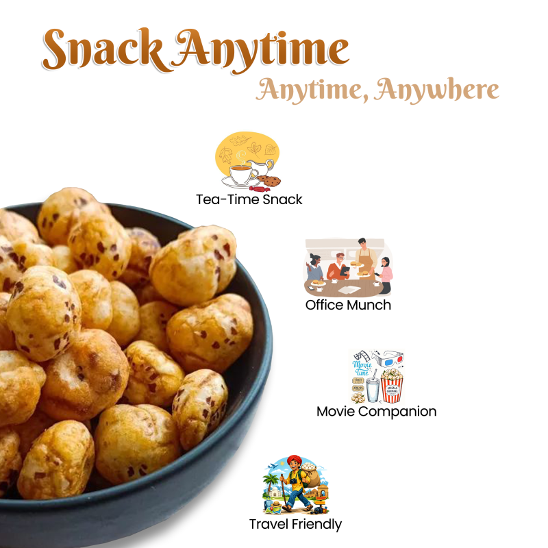 Popmak Roasted & Flavoured Makhana – Indian Spices, 80g  Crunchy | Flavourful | Guilt-Free | Healthy Snack