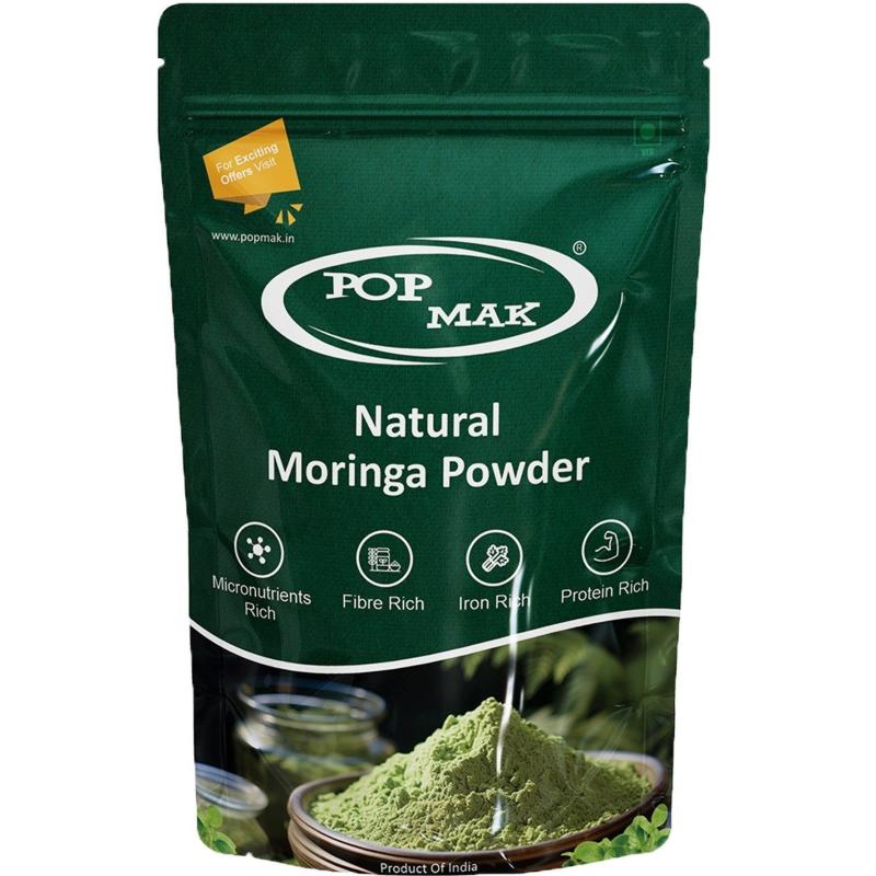 Popmak 100% Natural Moringa Powder – Organic Superfood (200g)