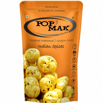 Popmak Roasted & Flavoured Makhana – Indian Spices, 80g  Crunchy | Flavourful | Guilt-Free | Healthy Snack