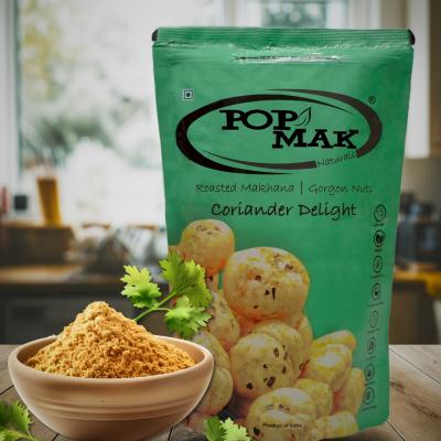 Popmak Roasted Flavoured Makhana – Coriander Delight (55g)
