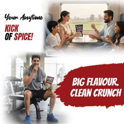 POPMAK Roasted & Flavoured Makhana – Black Pepper & Himalayan Salt (80g) | Healthy Snack | Gorgon Nuts