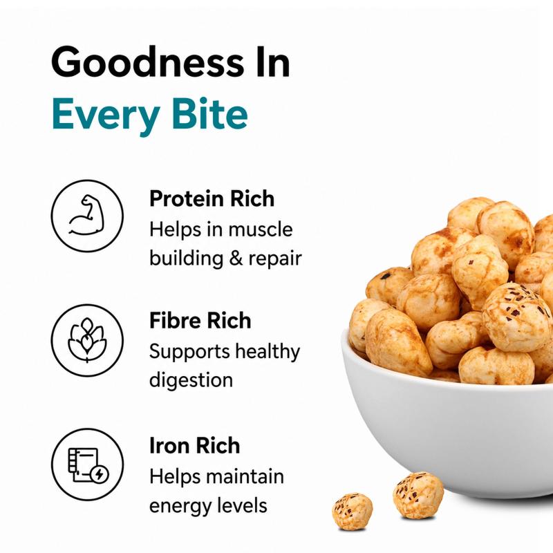 Popmak Roasted Makhana Coriander Delight | Crunchy Fox Nuts Snack | Protein & Fiber Rich | Light & Healthy Snacking | 80g